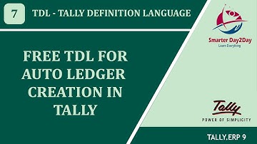 FREE TDL FOR AMAZING AUTO LEDGER CREATION IN TALLY