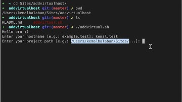 Adding virtual host with homebrew using bash script