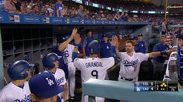 COL@LAD: Kershaw plates run on bases-loaded walk