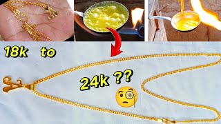 How 18k gold turns 24k gold. #handmade#jewellery #craft #handmadejewelrymaking #handmade