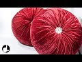 DIY Decoration Ideas for Home: Round Pleated Pillows by HandiWorks #123 DIY Decoration Ideas for Home: Round Pleated Pillows by HandiWorks #123