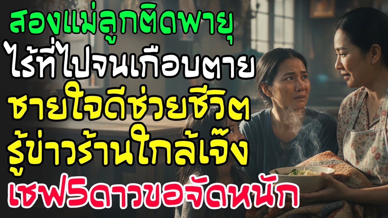 แม่ลูกมอมแมมติดฝน หนุ่มช่วยทั้งที่ร้านจะเจ๊ง รู้ความจริงแม่คือเชฟ 5 ดาว รีบตอบแทนทันที!