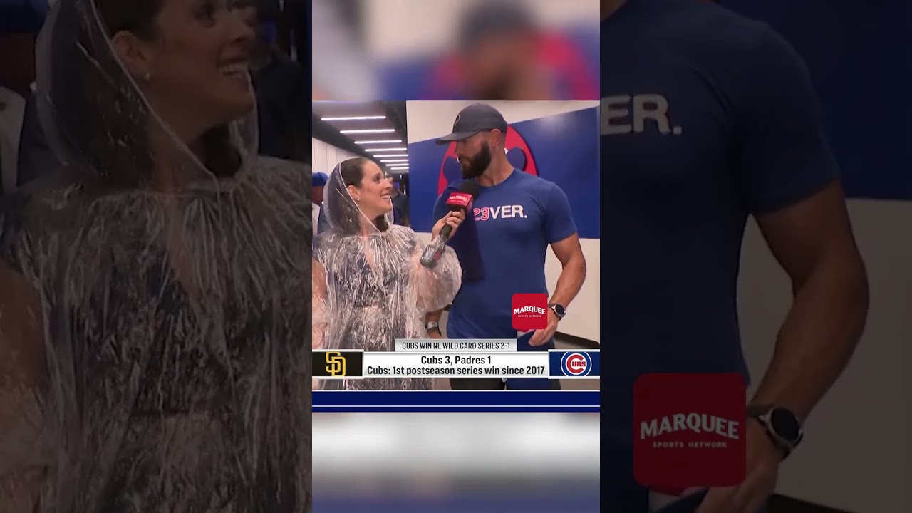 Джейк Арриета празднует выход «Кабс» в NLDS!