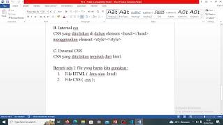 Pemrograman Web Dasar ( pertemuan 3 )