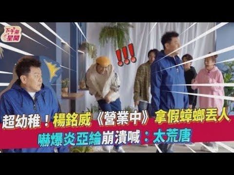 【星聞爆爆】超幼稚！楊銘威《來吧！營業中》拿假蟑螂丟人 嚇爆炎亞綸崩潰喊：太荒唐｜BbLAB復活草面膜