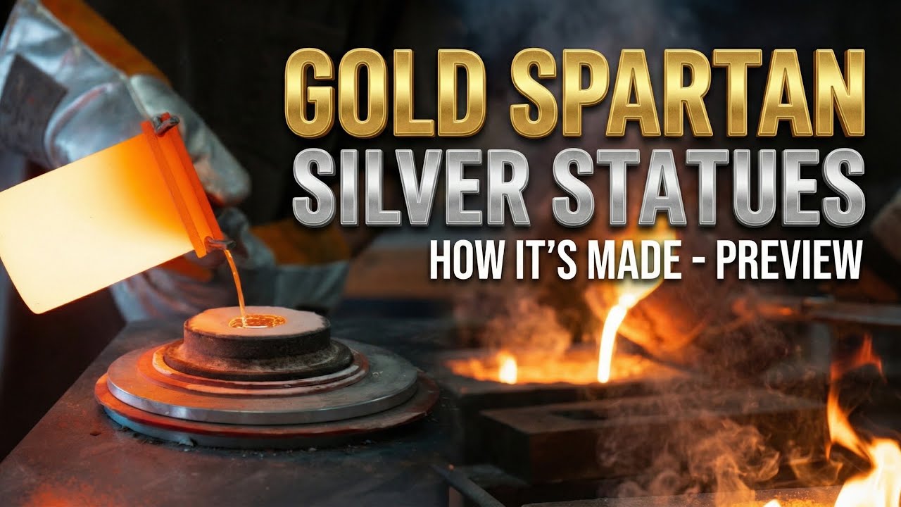 How Gold Spartan Silver Statues Are Made | From Molten Silver to Masterpiece