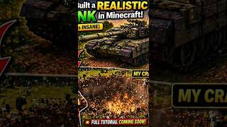 😱 I Built a REALISTIC Tank in Minecraft! (Looks INSANE) 🔥💥