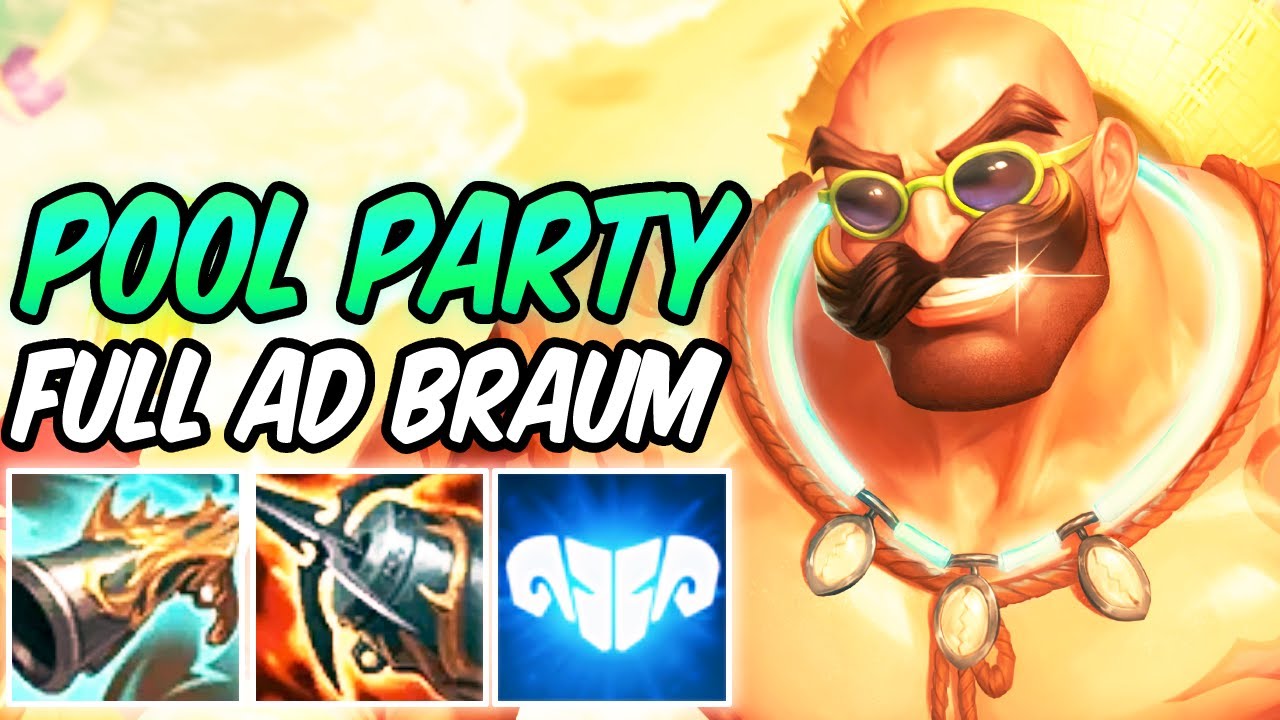 FULL CRIT AD BRAUM MID POOL PARTY New Build & Runes League of