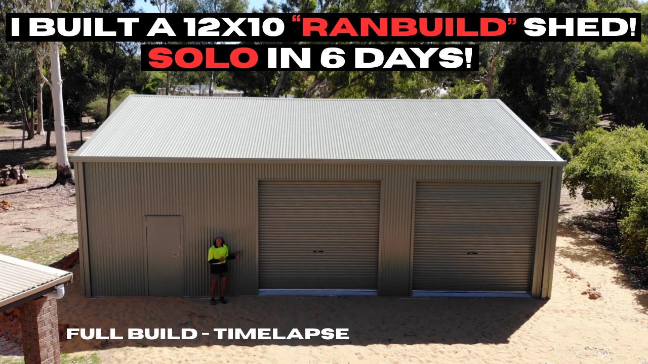 Я построил сарай "Ranbuild" размером 12x10 футов в одиночку за 6 дней - Полное строительство - Та...