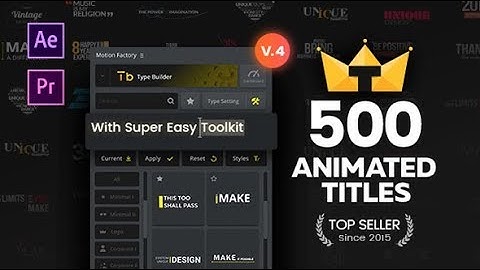 After Effects Template: TypoKing | Title Animation - Kinetic Typography Text
