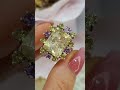 Резной лимонный кварц,хризолит,аметист🌺8800р🌺р 18,75 #лимонныйкварц