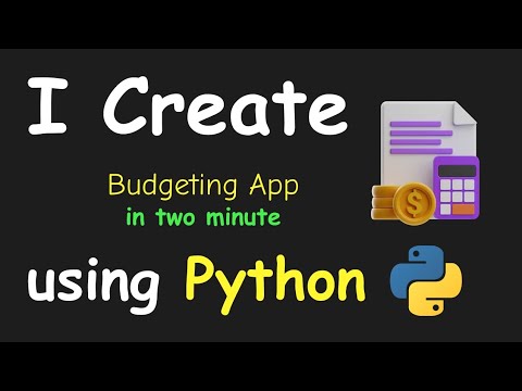 I CREATE BUDGETING APP IN 2 MIN USING PYTHON & LEARN PYTHON BY BUILDING SIMPLE PROJECTS