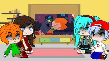 FnF + Hatsune miku react to pico vs evil Boyfriend