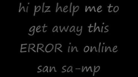 sa-mp server ERROR plz help!!