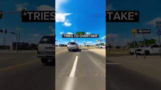 Biker Tries to Overtake Vehicle..