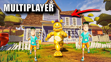 FNAF but Fast Fredbear in Hello Neighbor is MULITPLAYER..