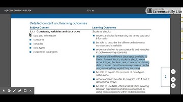 COMP2 #4 - 3.1.1d) understand the different data types available to the programmer