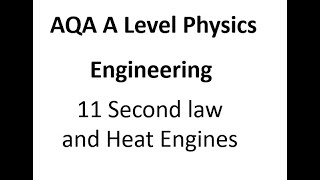 AQA A Level Physics: The Second Law and Heat Engines