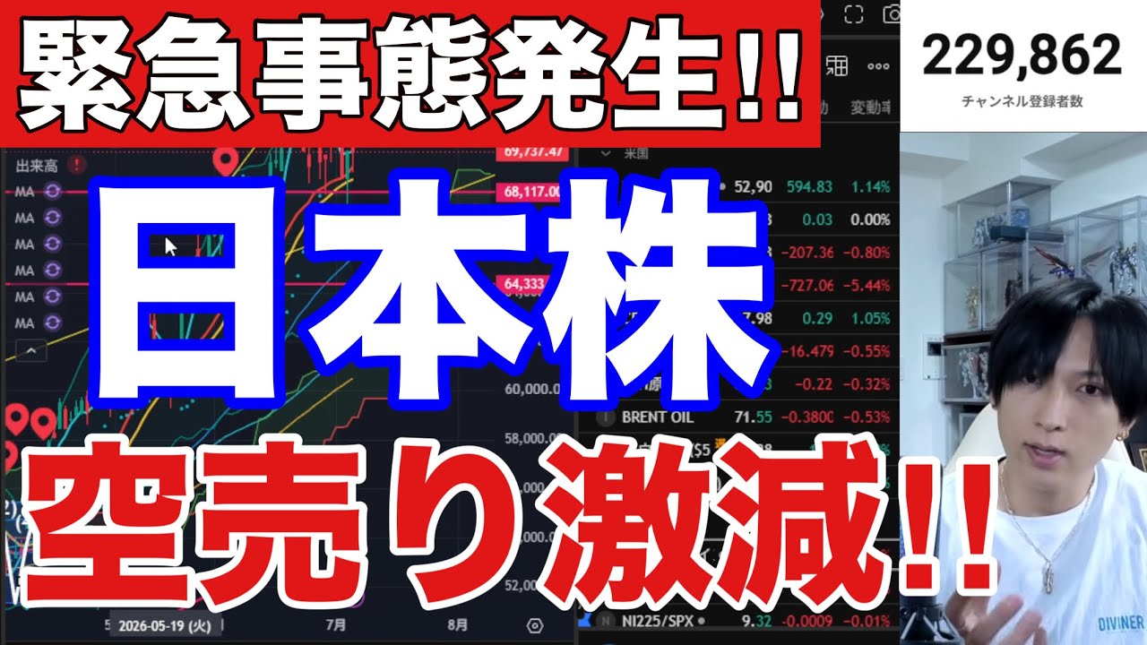 【緊急,日本株空売り激減‼】キオクシア11％暴落ヤバい。AI半導体株急落で日経平均崩壊か。ドル円161円推移。米国株、ナスダック、半導体株どうなる。仮想通貨BTC弱