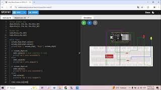 6. ESP32 Micro Python PULL_UP DIP controlador 2 LEDs Wokwi y Thonny