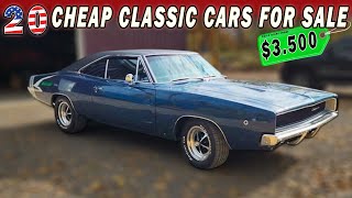 20 Cheap Classic Cars for Sale Today – You Can Buy Right Now Directly from Owners!!