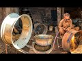 Restoration and Modification Tractor Rear Wheel Rim || Reconditioning of a Tractor Rear Wheel Rim