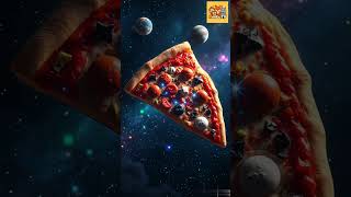 Galactic Pizza! 🍕✨ Floating Slice in Space | Seamless Animation Loop #GalacticSlice #PizzaInSpace