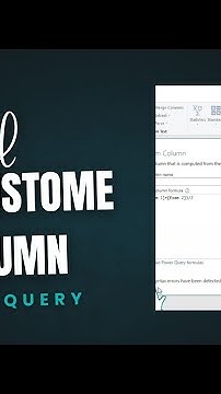 POWER QUERY | ADD CUSTOM COLUMN - YouTube