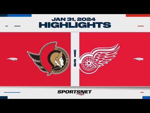 NHL Highlights | Senators vs. Red Wings - January 31, 2024