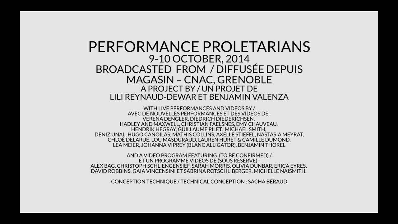 PERFORMANCE PROLETARIAN