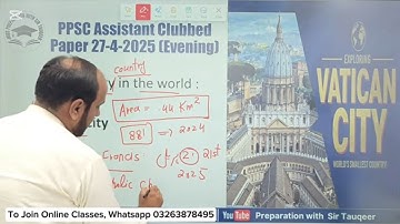 PPSC Assistant Clubbed Paper Solved 27-04-2025 || FPSC CSS PMS  NTS GK KPPSC and MCQs Preparation