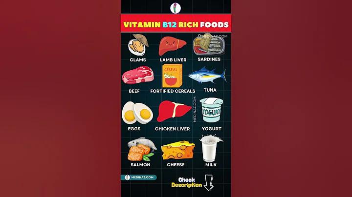 Top 12 Vitamin B12 Rich Foods for Energy and Health | Sources of Vitamin B12 #nutrition #shorts thumbnail