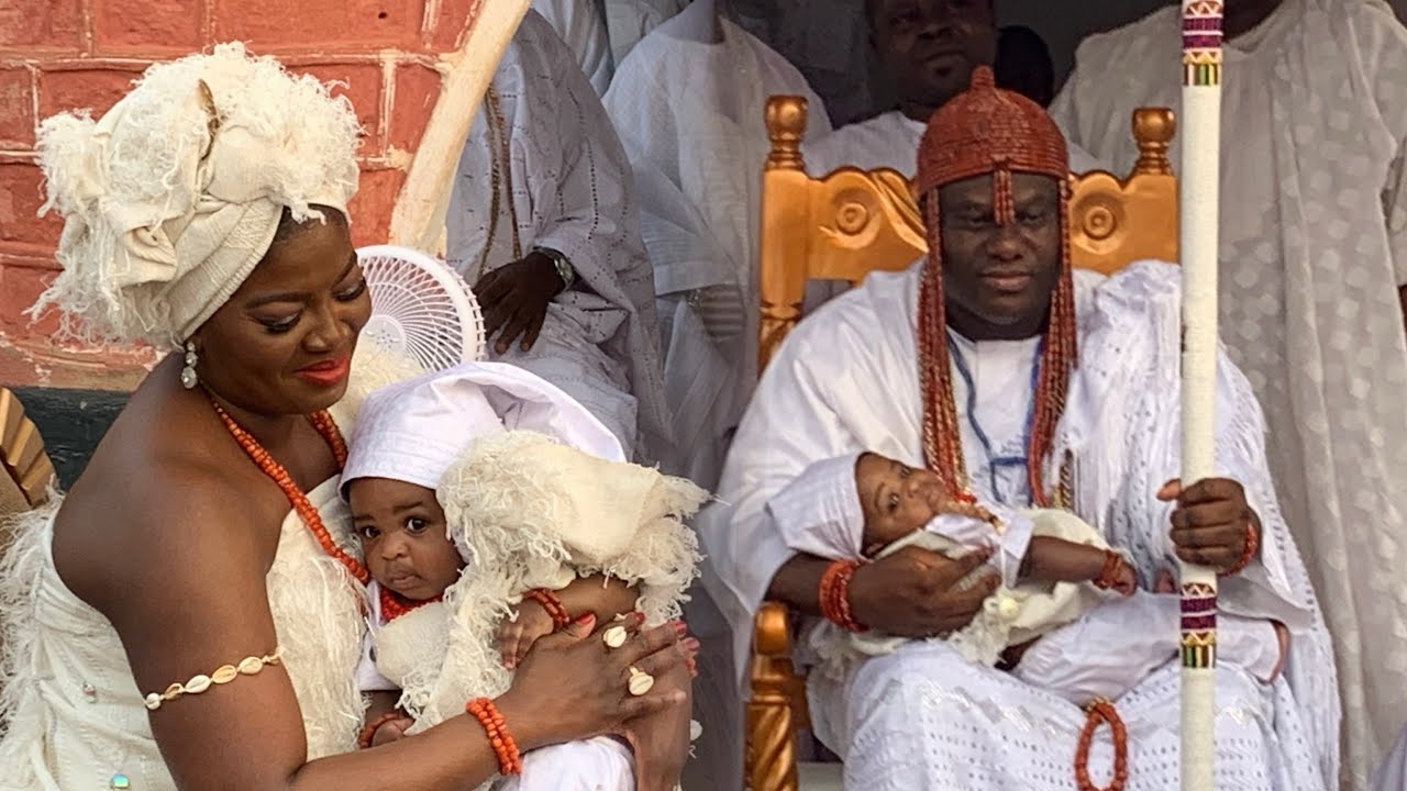 SEE HOW OONI WELCOME OLORI ASHLEY & HER SON PRINCE ADEWALE OGUNWUNSI FOR THE HOME COMING CEREMONY