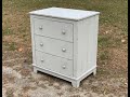 Furniture Complete Build Woodworking and Painting Video - Dresser with 3 Large Drawers
