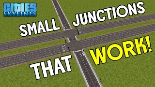 The best SMALL Highway Connections  -  Building Diamond Interchange Variants in Cities Skylines