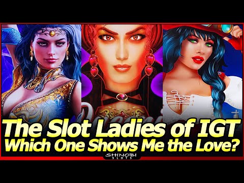 Slot Ladies of IGT - Who Shows the Love?  Wish Mistress, Amazing Money Machine Sapphire and Queenie