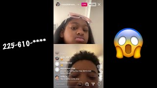 BadKidMykel Leaks BadKidMacei’s Number on Live😱