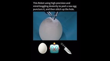 Robot Peels Raw Egg & Gives It Stitches 🥚 #technology #robotics #trending #relatable #ai #viral