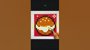 Building a Delicious 8-Bit Burger | Fun Pixel Art Mosaic & Satisfying DIY Craft ASMR