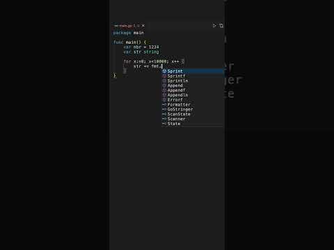 Mastering Golang: Tips & Tricks - Perf Sprintf Vs Itoa🔥🔥 #shorts #freecoder #golang