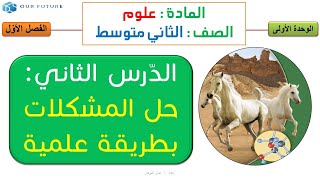 حل المشكلات بطريقة علمية - شرح الدرس - علوم ثاني متوسط