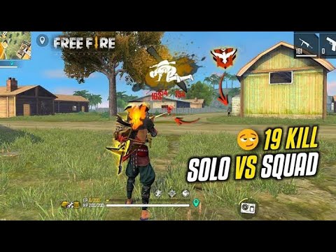 SOLO VS SQUAD 19 KILL BEST NEW GAMEPLAY - GARENA FREE FIRE- BILLA GAMING