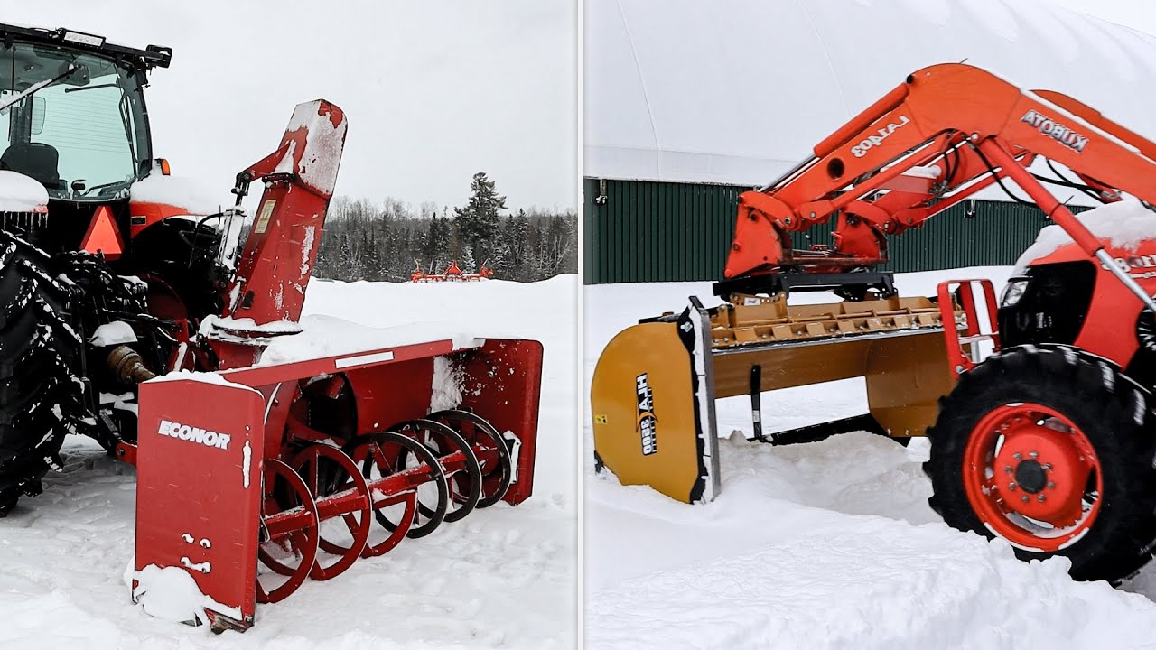Ultimate Snow Removal Tools! M135GX & M108S Kubota Tractors with a