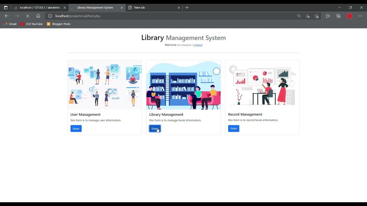 Mini Library management System demo - YouTube