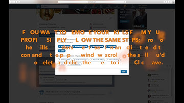 HOW TO ADD OR REMOVE SKILLS ON YOUR PROFILE ON LINKEDIN