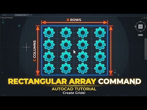How to use rectangular array command.