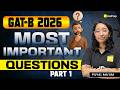 GAT-B 2026 😱🔥 | Most Important Questions  Part 1🎯 | Score Booster 💯 | VedPrep
