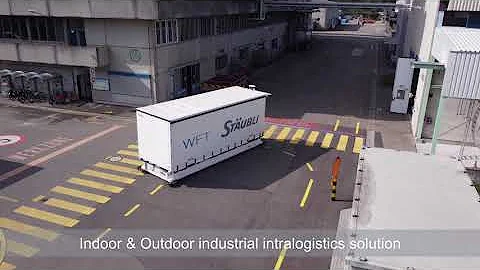 Indoor & outdoor swap body Stäubli AGV solution