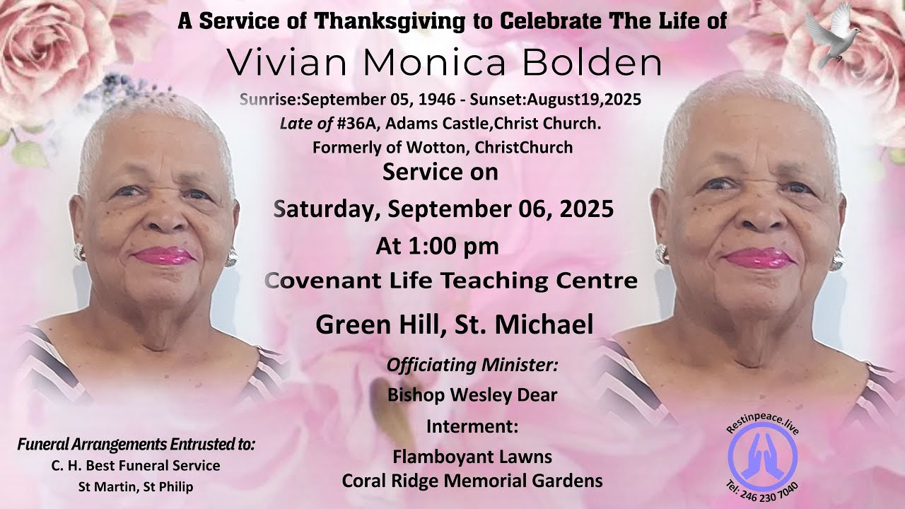 Live Stream of Funeral Service for Vivian Monica Bolden - YouTube