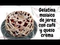 Gelatina de mosaico de café con queso crema